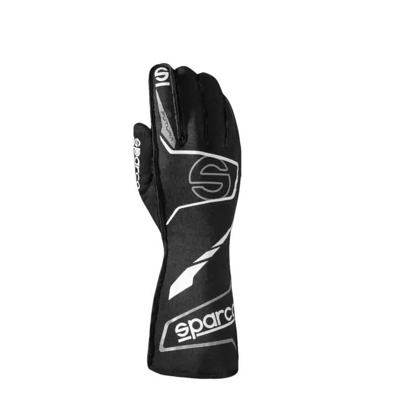 SPARCO FUTURA GLOVES - Black / White / 8 - Racing Gloves