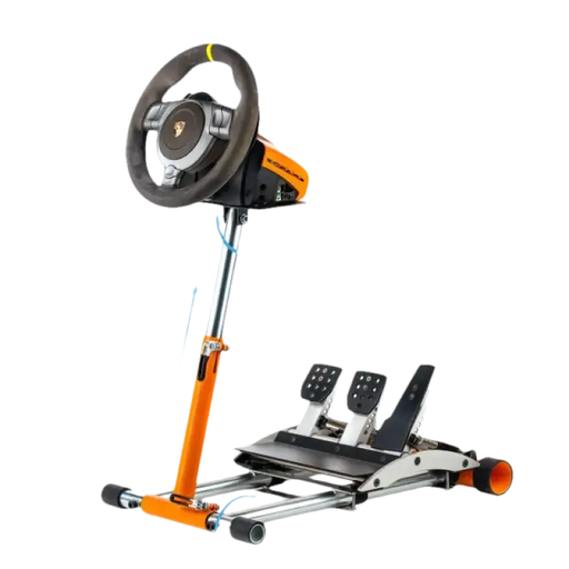 Wheel Stand Pro for Fanatec GT2 / GT3 / CSP / CSR / CSL - Orange - Deluxe V2 - GT3-S-scaled