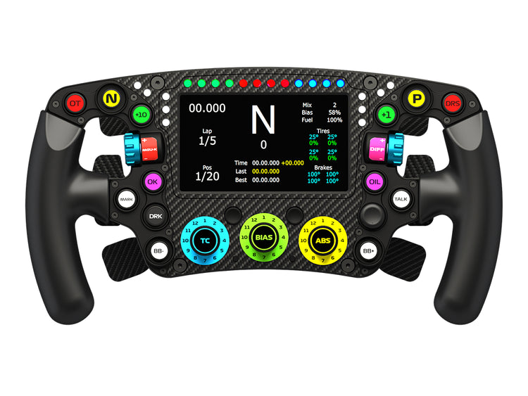 LEOXZ - XF1 - SPORT Formel-Lenkrad + LCD-Bildschirm - USB