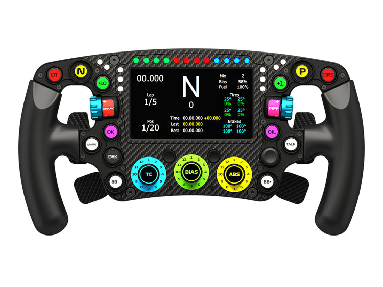 LEOXZ - XF1 - SPORT Formel-Lenkrad + LCD-Bildschirm - USB